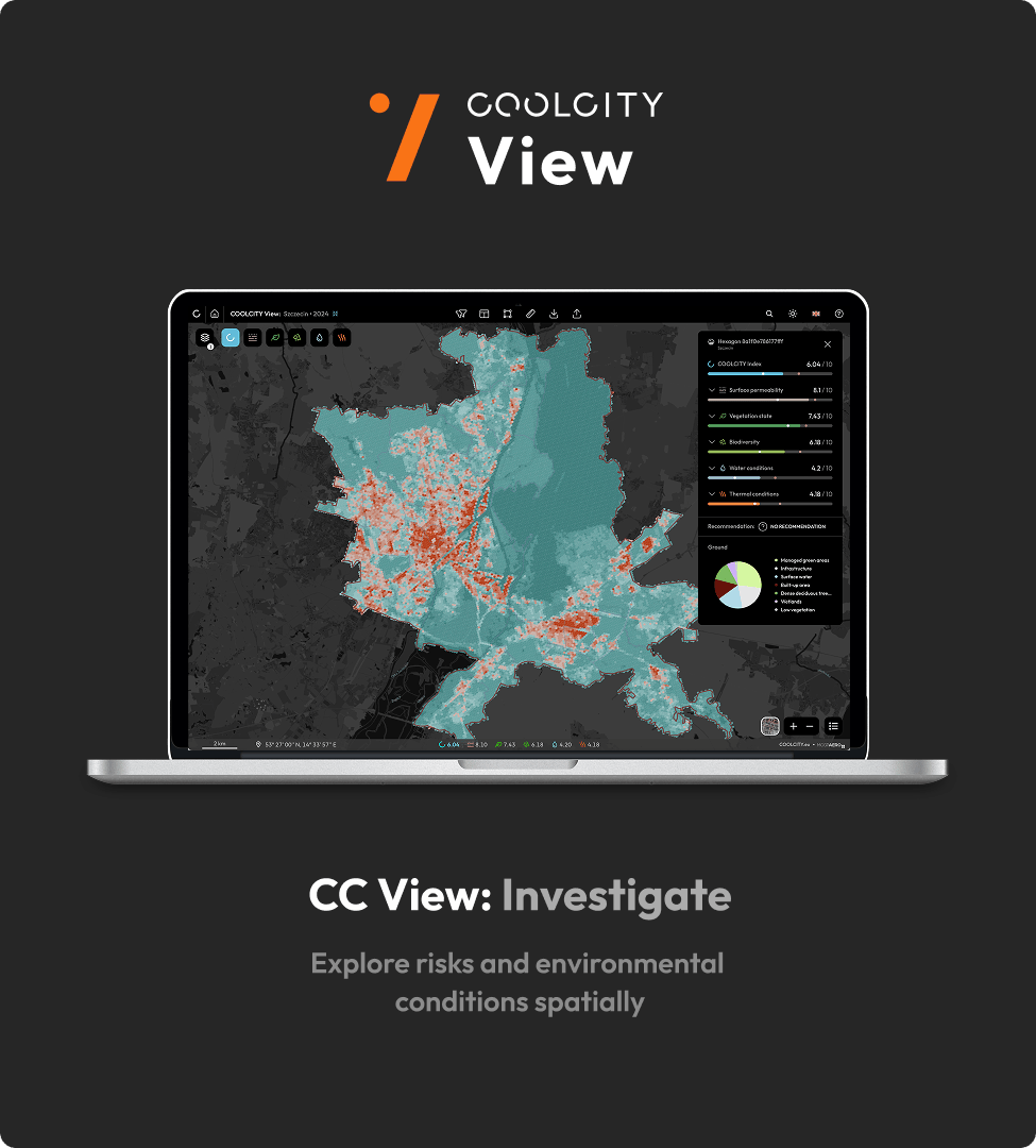 COOLCITY Index product interface
