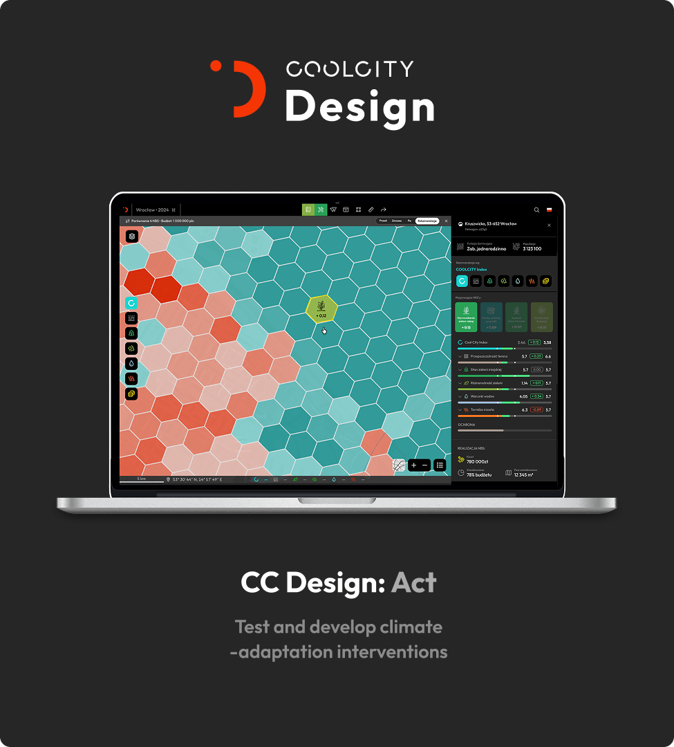 COOLCITY Design product interface