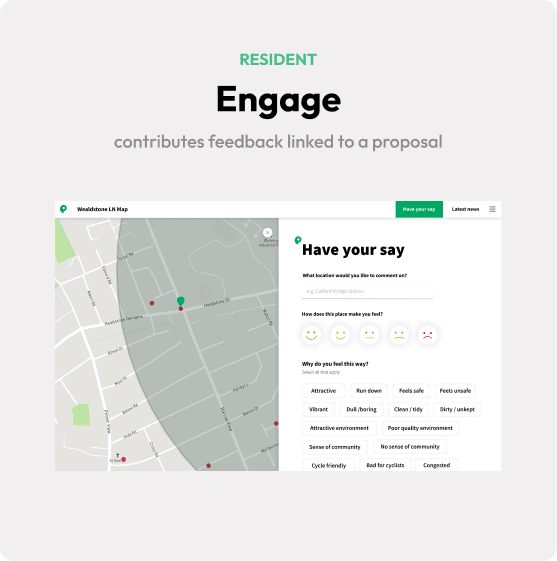 Commonplace community engagement product interface