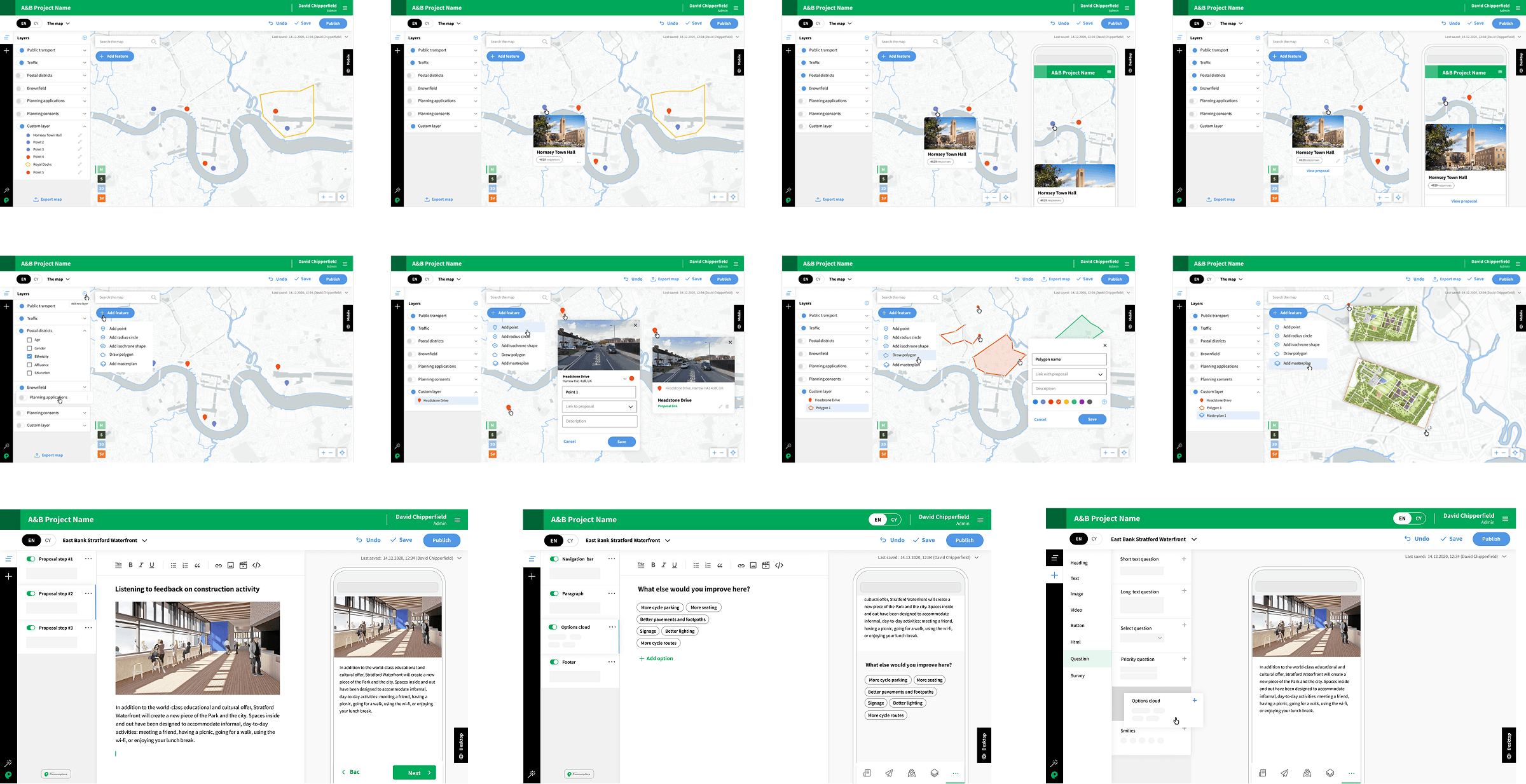 Commonplace engagement analytics and reporting interfaces