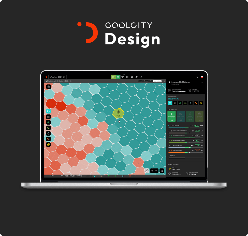 COOLCITY Design product interface